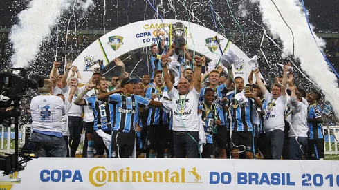 Grêmio na conquista do título da Copa do Brasil em 2016. Foto: Flickr Oficial Grêmio/Lucas Uebel