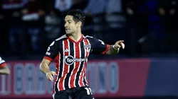 SP - BRAGANCA PAULISTA - 09/07/2023 - BRASILEIRO A 2023, BRAGANTINO X SAO PAULO - Alexandre Pato jogador do Sao Paulo durante partida contra o Bragantino no estadio Nabi Abi Chedid pelo campeonato Brasileiro A 2023.