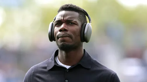 BERGAMO, ITALY - MAY 07: Paul Pogba of Juventus arrives at the stadium prior to the Serie A match between Atalanta BC and Juventus at Gewiss Stadium on May 07, 2023 in Bergamo, Italy. (Photo by Emilio Andreoli/Getty Images)