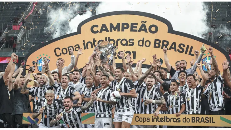 Elenco do Atlético-MG de 2021, campeão de tudo no Brasil. Foto: Flickr oficial Atlético-MG/Pedro Souza