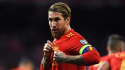 MADRID, SPAIN - JUNE 10: Sergio Ramos of Spain celebrates scoring during the 2020 UEFA European Championships group F match between Spain and Sweden at Bernabeu on June 10, 2019 in Madrid, Spain. (Photo by David Ramos/Getty Images)