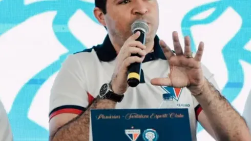 Marcelo Paz, do Fortaleza, em reunião de SAF — Foto: Igor Mendes/Fortaleza