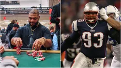 Richard Seymour jogou Main Event da WSOP (Fotos: Divulgação/PokerGo e Reprodução/Hall da Fama NFL)