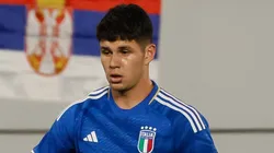 BACKA TOPOLA, SERBIA - MARCH 24: Bruno Zapelli of Italy in action during the International Friendly match between Serbia U21 and Italy U21 at stadium TSC Arena on March 24, 2023 in Backa Topola, Serbia. (Photo by Srdjan Stevanovic/Getty Images)