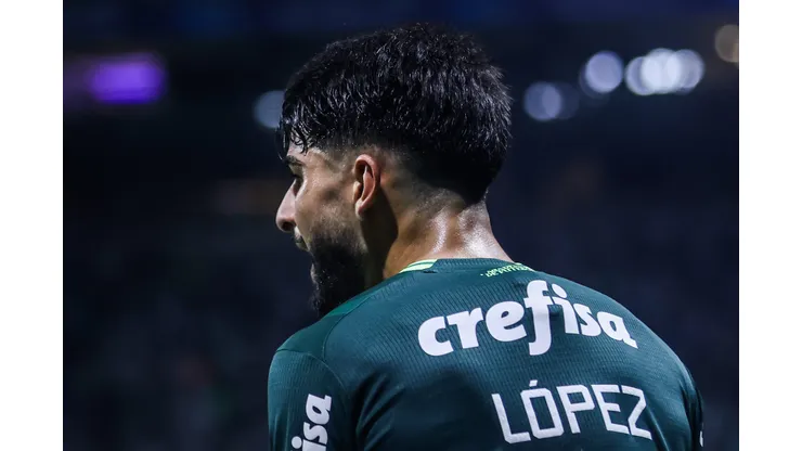 SP - SAO PAULO - 12/04/2023 - COPA DO BRASIL 2023, PALMEIRAS X TOMBENSE - Flaco Lopez jogador do Palmeiras durante partida contra o Tombense no estadio Arena Allianz Parque pelo campeonato Copa do Brasil 2023. Foto: Marcello Zambrana/AGIF
