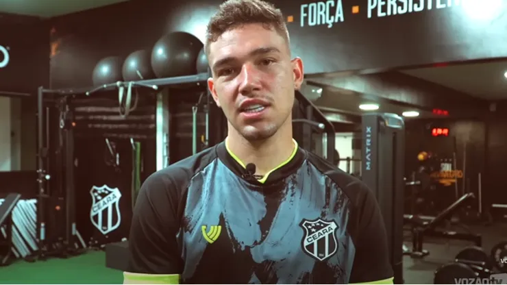 Foto: Reprodução do vídeo do YouTube do Vovô - Atacante Guilherme Bissoli, recém-anunciado pelo Ceará no final de junho