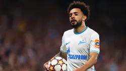 LONDON, ENGLAND - SEPTEMBER 14: Claudinho of Zenit St. Petersburg looks on during the UEFA Champions League group H match between Chelsea FC and Zenit St. Petersburg at Stamford Bridge on September 14, 2021 in London, England. (Photo by Clive Rose/Getty Images)