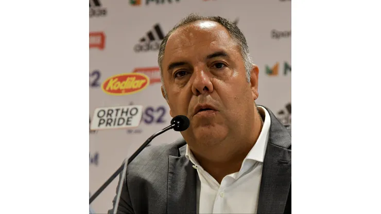 RJ - Rio de Janeiro - 13/01/2020 - Apresentacao Pedro Rocha no Flamengo -Marcos Braz fala aos jornalista durante apresentacao oficial de Pedro Rocha no Flamengo em coletiva de imprensa no CT Ninho do Urubu. Foto: Thiago Ribeiro/AGIF