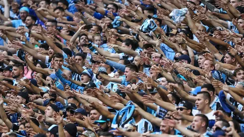 Torcida do Gremio durante partida contra Bahia na Arena do Gremio Brasileirão 2022. Foto: Pedro H. Tesch/AGIF