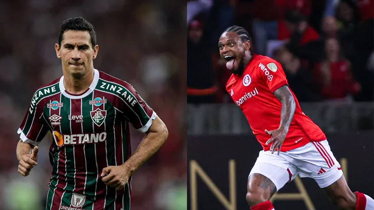 Foto: Thiago Ribeiro/AGIF- Ganso pelo Fluminense. Foto: Maxi Franzoi/AGIF- Luiz Adriano pelo Internacional
