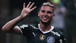 SP - Sao Paulo - 12/04/2022 - LIBERTADORES 2022, PALMEIRAS X INDEPENDIENTE PETROLERO - Rafael Navarro jogador do Palmeiras comemora seu gol durante partida contra o Independiente Petrolero no estadio Arena Allianz Parque pelo campeonato Copa Libertadores 2022. Foto: Ettore Chiereguini/AGIF