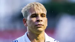 Soteldo, jogador do Santos, durante partida contra o Ferroviaria no Caninde pelo Paulistão 2023. Foto: Marcello Zambrana/AGIF