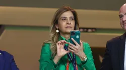 ABU DHABI, UNITED ARAB EMIRATES - FEBRUARY 12: FIFA President Gianni Infantino and Leila Mejdalani Pereira, President of Palmeiras look on prior to the FIFA Club World Cup UAE 2021 Final match between Chelsea and Palmeiras at Mohammed Bin Zayed Stadium on February 12, 2022 in Abu Dhabi, United Arab Emirates. (Photo by Francois Nel/Getty Images)