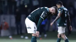 Zé Rafael, do Palmeiras, lamenta gol sofrido durante partida contra o Athletico-PR no Allianz Parque pela Copa Libertadores 2022. Foto: Ettore Chiereguini/AGIF