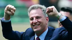 LIMA, PERU - NOVEMBER 23: Rodolfo Landim President of Flamengo smiles prior to the final match of Copa CONMEBOL Libertadores 2019 between Flamengo and River Plate at Estadio Monumental on November 23, 2019 in Lima, Peru. (Photo by Daniel Apuy/Getty Images)
