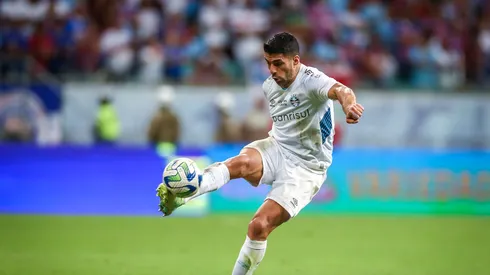 Suárez, atacante do Grêmio durante partida contra o Bahia pela Copa do Brasil. Foto: Reprodução Flickr Grêmio/Lucas Uebel