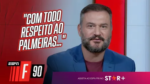 Foto: Reprodução/ESPN - Rodrigo Bueno provocou ira da torcida do Palmeiras nesta 4ª após sorteio dos confrontos na Libertadores