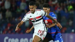 Lance da partida entre do Tigres e São Paulo no Jose Dellagiovanna pela Copa Sul-Americana 2023. Foto: FotoFC/AGIF