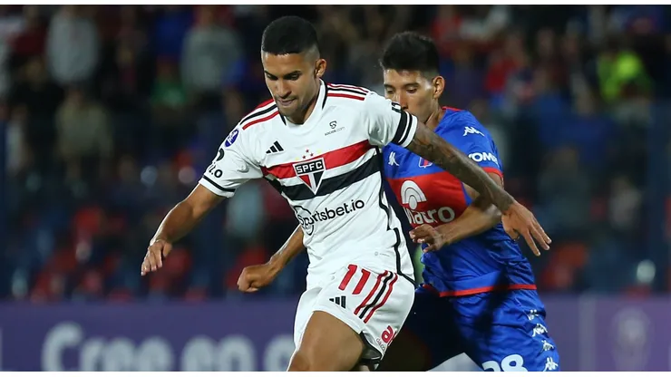 Lance da partida entre do Tigres e São Paulo no Jose Dellagiovanna pela Copa Sul-Americana 2023. Foto: FotoFC/AGIF