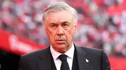 SEVILLE, SPAIN - MAY 27: Carlo Ancelotti, Head Coach of Real Madrid, looks on prior to the LaLiga Santander match between Sevilla FC and Real Madrid CF at Estadio Ramon Sanchez Pizjuan on May 27, 2023 in Seville, Spain. (Photo by Fran Santiago/Getty Images)