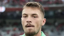 PR - CURITIBA - 27/05/2023 - BRASILEIRO A 2023, ATHLETICO-PR X GREMIO - Gabriel Grando goleiro do Gremio antes da partida contra o Athletico-PR no estadio Arena da Baixada pelo campeonato BRASILEIRO A 2023. Foto: Robson Mafra/AGIF