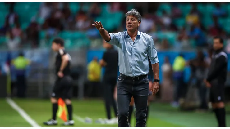 Renato Portallupi, técnico do Grêmio, a beira do campo na partida contra o Bahia pela Copa do Brasil. Foto: Reprodução Flickr Grêmio/ Lucas Uebel