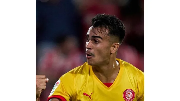 GIRONA, SPAIN - SEPTEMBER 09: Reinier Jesus of Girona FC celebrates after scoring the opening goal during the LaLiga Santander match between Girona FC and Real Valladolid CF at Montilivi Stadium on September 09, 2022 in Girona, Spain. (Photo by Alex Caparros/Getty Images)