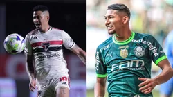 Foto: Ettore Chiereguini/AGIF- Luciano pelo São Paulo. Foto: Marcello Zambrana/AGIF- Rony pelo Palmeiras