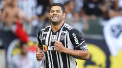 Foto: Gilson Lobo/AGIF - Hulk, jogador do Atletico-MG, comemora seu gol durante partida contra o America-MG, no estadio Mineirao pelo campeonato Brasileiro A 2023.
