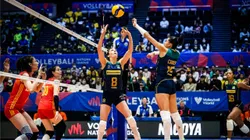 Brasil e China durante a estreia da Liga das Nações. Foto: FIVB