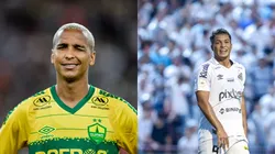 Foto: Thiago Ribeiro/AGIF- Deyverson pelo Cuiabá. Foto: Marcello Zambrana/AGIF- Marcos Leonardo pelo Santos