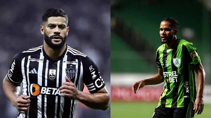 Foto: Marcello Zambrana/AGIF- Hulk pelo Atlético-MG. Foto: Alessandra Torres/AGIF- Everaldo pelo América-MG