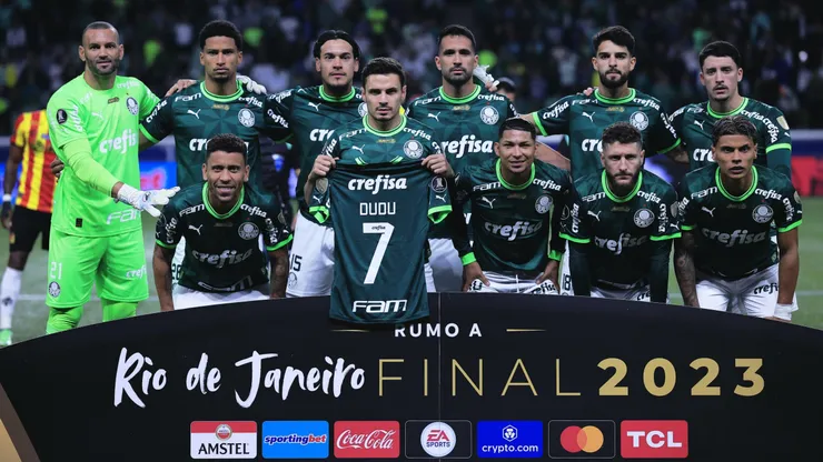 SP - SAO PAULO - 30/08/2023 - LIBERTADORES 2023, PALMEIRAS X DEPORTIVO PEREIRA - Jogadores do Palmeiras posam para foto antes na partida contra Deportivo Pereira no estadio Arena Allianz Parque pelo campeonato Libertadores 2023. Foto: Ettore Chiereguini/AGIF