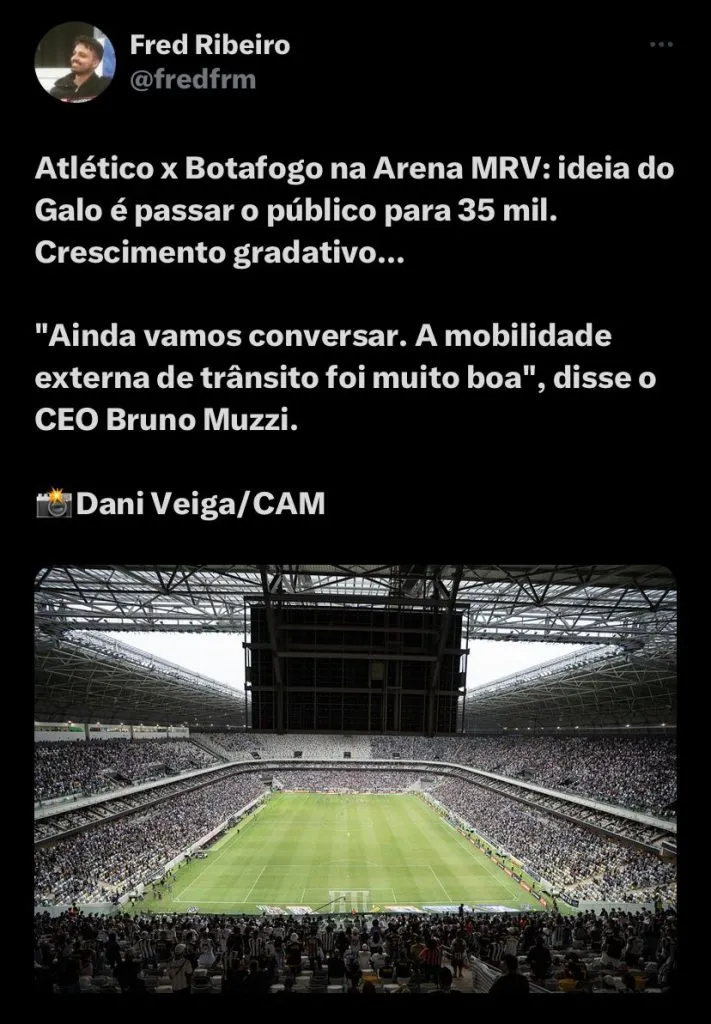Foto: Twitter Fred RIbeiro
