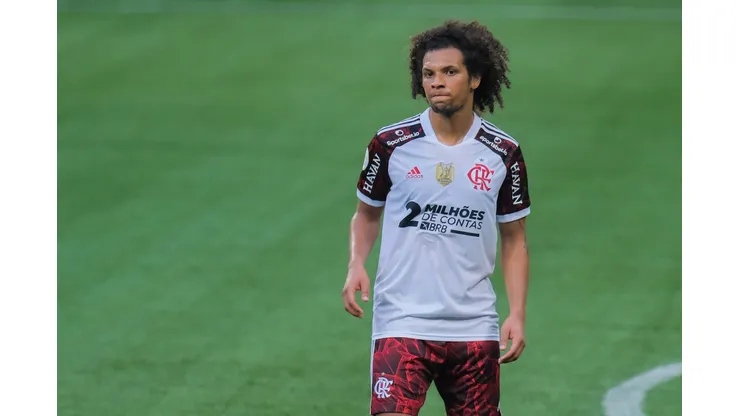 SP - Sao Paulo - 12/09/2021 - BRASILEIRO A 2021, PALMEIRAS X FLAMENGO - Willian Arao jogador do Flamengo durante partida contra o Palmeiras no estadio Arena Allianz Parque pelo campeonato Brasileiro A 2021. Foto: Marcello Zambrana/AGIF