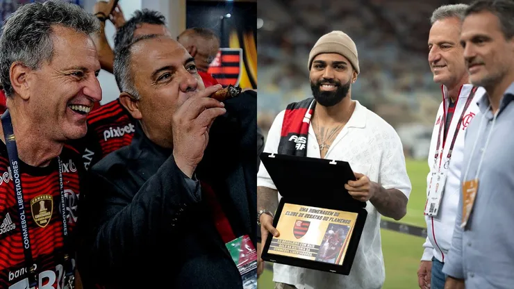 Foto Esq.: Flickr Oficial CR Flamengo/Marcelo Cortes e Foto Dir.: Jorge Rodrigues/AGIF - Marcos Braz vs Gabigol