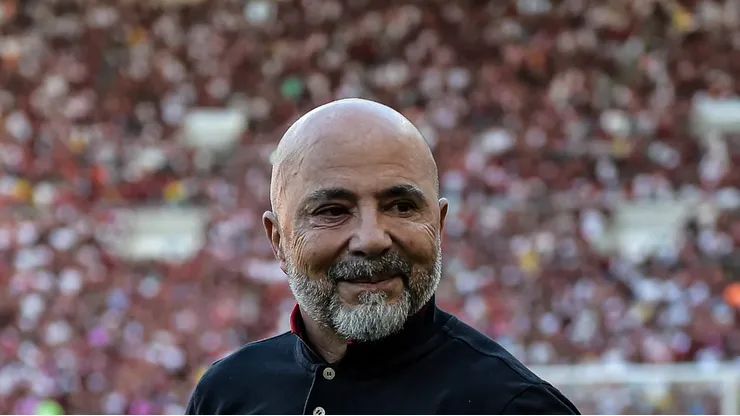 RJ - RIO DE JANEIRO - 22/07/2023 - BRASILEIRO A 2023, FLAMENGO X AMERICA - Jorge Sampaoli tecnico do Flamengo durante partida contra o America no estadio Maracana pelo campeonato Brasileiro A 2023. Foto: Thiago Ribeiro/AGIF