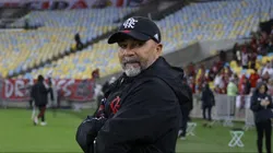 RIO DE JANEIRO, BRAZIL - AUGUST 13: Jorge Sampaoli coach of Flamengo looks on during the match between Flamengo and Sao Paulo as part of Brasileirao 2023 at Maracana Stadium on August 13, 2023 in Rio de Janeiro, Brazil. (Photo by Wagner Meier/Getty Images)