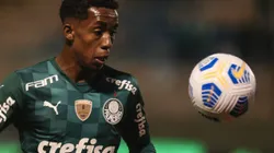Kevin jogador do Palmeiras durante partida contra o Ceara na Arena Barueri pelo campeonato Brasileiro A 2021. Foto: Ettore Chiereguini/AGIF