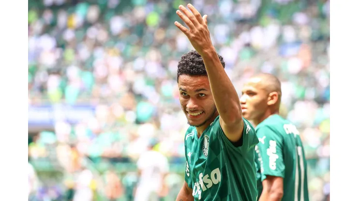SP - Sao Paulo - 25/01/2022 - COPA SAO PAULO 2022, PALMEIRAS X SANTOS - Gabriel Silva jogador do Palmeiras comemora seu gol durante partida contra o Santos no estadio Arena Allianz Parque pelo campeonato Copa Sao Paulo 2022. Foto: Marcello Zambrana/AGIF