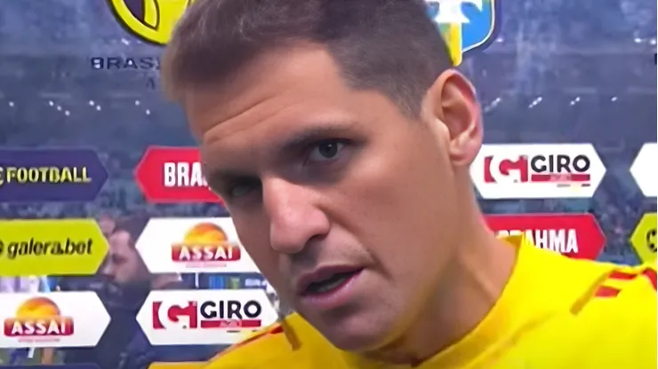 Foto: Reprodução/Premiere - Rafael Cabral demonstrou irritação após o jogo
