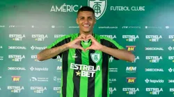 Divulgação/América-MG - Rodrigo Varanda marcou o gol do América contra o São Paulo