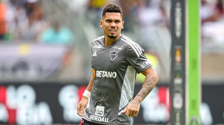 MG - BELO HORIZONTE - 13/08/2023 - BRASILEIRO A 2023, ATLETICO-MG X BAHIA - Paulinho jogador do Atletico-MG durante aquecimento antes da partida contra o Bahia no estadio Mineirao pelo campeonato Brasileiro A 2023. Foto: Gilson Lobo/AGIF