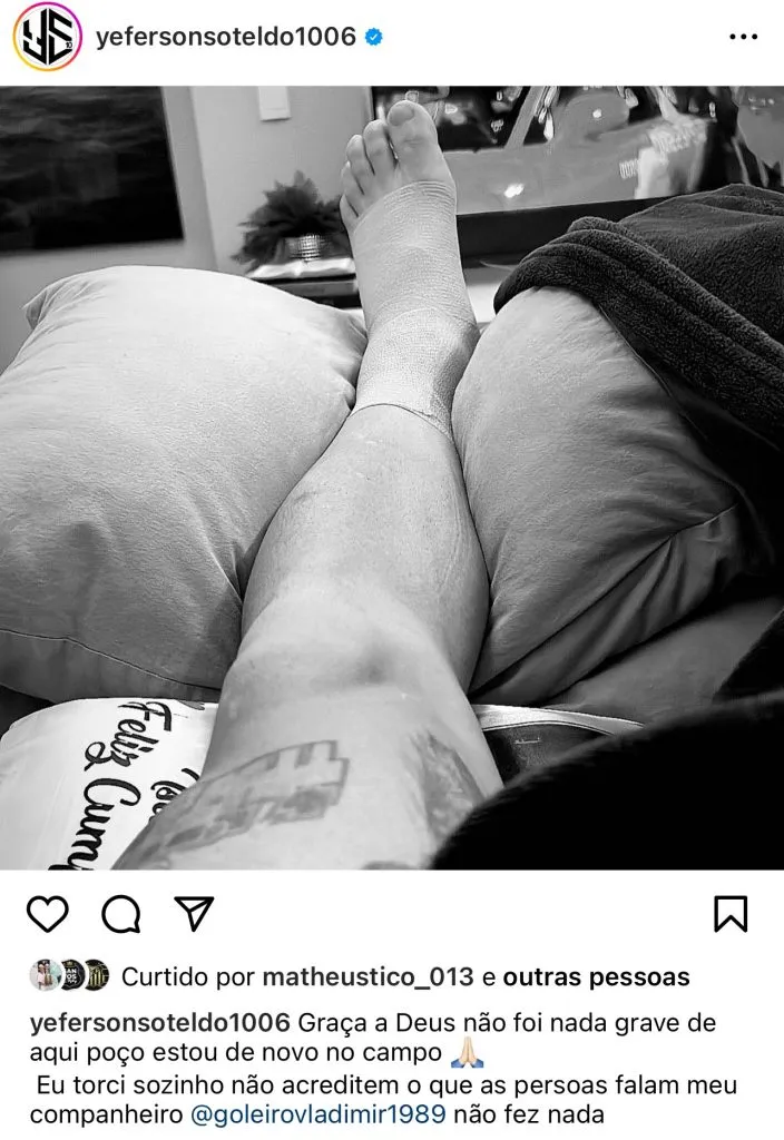 Reprodução/Instagram Yeferson Soteldo