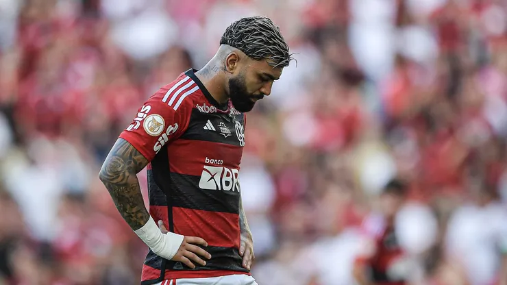RJ - RIO DE JANEIRO - 22/07/2023 - BRASILEIRO A 2023, FLAMENGO X AMERICA - Gabigol jogador do Flamengo durante partida contra o America no estadio Maracana pelo campeonato Brasileiro A 2023. Foto: Thiago Ribeiro/AGIF