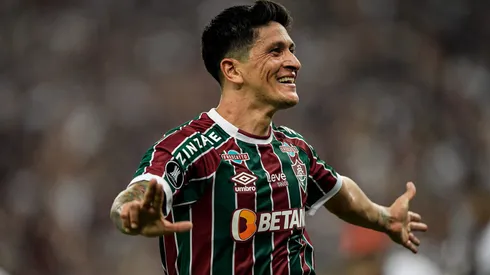 RJ - RIO DE JANEIRO - 24/08/2023 - LIBERTADORES 2023, FLUMINENSE X OLIMPIA - German Cano jogador do Fluminense comemora seu gol durante partida contra o Olimpia no estadio Maracana pelo campeonato Libertadores 2023. Foto: Thiago Ribeiro/AGIF