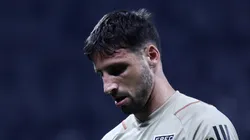SP - SAO PAULO - 25/07/2023 - COPA DO BRASIL 2023, CORINTHIANS X SAO PAULO - Calleri jogador do Sao Paulo durante aquecimento antes da partida contra o Corinthians no estadio Arena Corinthians pelo campeonato Copa do Brasil 2023. Foto: Marcello Zambrana/AGIF