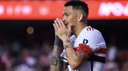 SP - SAO PAULO - 19/08/2023 - BRASILEIRO A 2023, SAO PAULO X BOTAFOGO - Luciano jogador do Sao Paulo lamenta chance perdida durante partida contra o Botafogo no estadio Morumbi pelo campeonato Brasileiro A 2023. Foto: Marcello Zambrana/AGIF