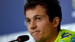 TERESOPOLIS, BRAZIL - JULY 06: Bernard speaks during a press conference of the Brazilian national football team at the squad's Granja Comary training complex, on July 06, 2014 in Teresopolis, 90 km from downtown Rio de Janeiro, Brazil. (Photo by Buda Mendes/Getty Images)