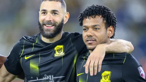 Foto: Divulgação/Al-Ittihad - Benzema e Romarinho formam ataque do Al-Ittihad